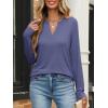 imageANRABESS Womens Long Sleeve Shirts V Neck Business Casual Work Tunic Tops Basic Tees 2025 Fall OutfitsBlue Gray