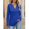 imageANRABESS Womens Long Sleeve Shirts V Neck Business Casual Work Tunic Tops Basic Tees 2025 Fall OutfitsBoyal Blue