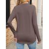 imageANRABESS Womens Long Sleeve Shirts V Neck Business Casual Work Tunic Tops Basic Tees 2025 Fall OutfitsBrown
