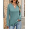 imageANRABESS Womens Long Sleeve Shirts V Neck Business Casual Work Tunic Tops Basic Tees 2025 Fall OutfitsCadet Blue