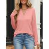 imageANRABESS Womens Long Sleeve Shirts V Neck Business Casual Work Tunic Tops Basic Tees 2025 Fall OutfitsCoral Pink