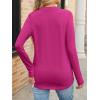 imageANRABESS Womens Long Sleeve Shirts V Neck Business Casual Work Tunic Tops Basic Tees 2025 Fall OutfitsHot Pink