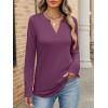 imageANRABESS Womens Long Sleeve Shirts V Neck Business Casual Work Tunic Tops Basic Tees 2025 Fall OutfitsMauve