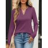 imageANRABESS Womens Long Sleeve Shirts V Neck Business Casual Work Tunic Tops Basic Tees 2025 Fall OutfitsMauve