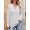 imageANRABESS Womens Long Sleeve Shirts V Neck Business Casual Work Tunic Tops Basic Tees 2025 Fall OutfitsWhite