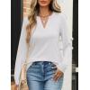 imageANRABESS Womens Long Sleeve Shirts V Neck Business Casual Work Tunic Tops Basic Tees 2025 Fall OutfitsWhite