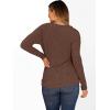 imageANRABESS Womens Long Sleeve Tunic Top 2025 Fall Sweaters Lightweight Ribbed Knit Buttons Shirts Casual Work OutfitsBrown