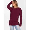imageANRABESS Womens Long Sleeve Tunic Top 2025 Fall Sweaters Lightweight Ribbed Knit Buttons Shirts Casual Work OutfitsBurgundy