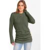 imageANRABESS Womens Long Sleeve Tunic Top 2025 Fall Sweaters Lightweight Ribbed Knit Buttons Shirts Casual Work OutfitsDeep Green