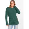imageANRABESS Womens Long Sleeve Tunic Top 2025 Fall Sweaters Lightweight Ribbed Knit Buttons Shirts Casual Work OutfitsGreen