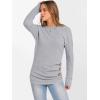 imageANRABESS Womens Long Sleeve Tunic Top 2025 Fall Sweaters Lightweight Ribbed Knit Buttons Shirts Casual Work OutfitsGrey