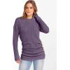 imageANRABESS Womens Long Sleeve Tunic Top 2025 Fall Sweaters Lightweight Ribbed Knit Buttons Shirts Casual Work OutfitsPurple