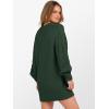 imageANRABESS Womens Long Sleeve V Neck Oversized Cable Knit Mini Sweater Dresses 2025 Winter Fall Trendy Pullover Tunic OutfitsDeep Green