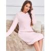 imageANRABESS Womens Nightgown Fuzzy Fleece Long Sleeve Hooded Night Gown Knit House Dress with Pocket 2025 Fall Winter LoungewearHeather Pink