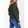 imageANRABESS Womens Off Shoulder Sweaters 2025 Fall Long Batwing Sleeve Loose Fit Knit Tops Casual Pullovers JumpersArmy Green