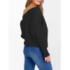 imageANRABESS Womens Off Shoulder Sweaters 2025 Fall Long Batwing Sleeve Loose Fit Knit Tops Casual Pullovers JumpersBlack