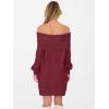 imageANRABESS Womens Off The Shoulder Sweater Dress Casual Loose Knit 2025 Fall Winter Trendy Long Sleeve Pullover Mini DressesBerry Red