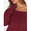 imageANRABESS Womens Off The Shoulder Sweater Dress Casual Loose Knit 2025 Fall Winter Trendy Long Sleeve Pullover Mini DressesBerry Red