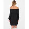 imageANRABESS Womens Off The Shoulder Sweater Dress Casual Loose Knit 2025 Fall Winter Trendy Long Sleeve Pullover Mini DressesBlack