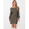 imageANRABESS Womens Off The Shoulder Sweater Dress Casual Loose Knit 2025 Fall Winter Trendy Long Sleeve Pullover Mini DressesDeep Camel