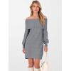 imageANRABESS Womens Off The Shoulder Sweater Dress Casual Loose Knit 2025 Fall Winter Trendy Long Sleeve Pullover Mini DressesGrey