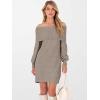 imageANRABESS Womens Off The Shoulder Sweater Dress Casual Loose Knit 2025 Fall Winter Trendy Long Sleeve Pullover Mini DressesLight Khaki
