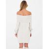 imageANRABESS Womens Off The Shoulder Sweater Dress Casual Loose Knit 2025 Fall Winter Trendy Long Sleeve Pullover Mini DressesWhite