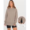 imageANRABESS Womens Oversized Hoodies Long Sleeve Fleece Side Slit Hooded Sweatshirts Pullover 2025 Fall Outfits Y2K ClothesCoffee Grey