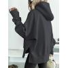 imageANRABESS Womens Oversized Hoodies Long Sleeve Fleece Side Slit Hooded Sweatshirts Pullover 2025 Fall Outfits Y2K ClothesDeep Grey