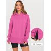 imageANRABESS Womens Oversized Hoodies Long Sleeve Fleece Side Slit Hooded Sweatshirts Pullover 2025 Fall Outfits Y2K ClothesHot Pink