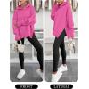 imageANRABESS Womens Oversized Hoodies Long Sleeve Fleece Side Slit Hooded Sweatshirts Pullover 2025 Fall Outfits Y2K ClothesHot Pink