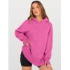 imageANRABESS Womens Oversized Hoodies Long Sleeve Fleece Side Slit Hooded Sweatshirts Pullover 2025 Fall Outfits Y2K ClothesHot Pink