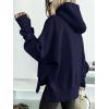 imageANRABESS Womens Oversized Hoodies Long Sleeve Fleece Side Slit Hooded Sweatshirts Pullover 2025 Fall Outfits Y2K ClothesNavy Blue