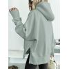 imageANRABESS Womens Oversized Hoodies Long Sleeve Fleece Side Slit Hooded Sweatshirts Pullover 2025 Fall Outfits Y2K ClothesSage Green