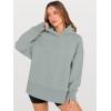 imageANRABESS Womens Oversized Hoodies Long Sleeve Fleece Side Slit Hooded Sweatshirts Pullover 2025 Fall Outfits Y2K ClothesSage Green