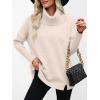 imageANRABESS Womens Oversized Sweater Turtleneck Long Sleeve Casual Knit Tunic Pullover Sweaters Tops 2025 Fall Winter OutfitsAlmond