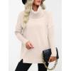 imageANRABESS Womens Oversized Sweater Turtleneck Long Sleeve Casual Knit Tunic Pullover Sweaters Tops 2025 Fall Winter OutfitsAlmond