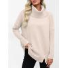 imageANRABESS Womens Oversized Sweater Turtleneck Long Sleeve Casual Knit Tunic Pullover Sweaters Tops 2025 Fall Winter OutfitsAlmond