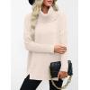 imageANRABESS Womens Oversized Sweater Turtleneck Long Sleeve Casual Knit Tunic Pullover Sweaters Tops 2025 Fall Winter OutfitsAlmond