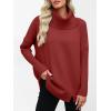 imageANRABESS Womens Oversized Sweater Turtleneck Long Sleeve Casual Knit Tunic Pullover Sweaters Tops 2025 Fall Winter OutfitsBrick Red