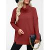 imageANRABESS Womens Oversized Sweater Turtleneck Long Sleeve Casual Knit Tunic Pullover Sweaters Tops 2025 Fall Winter OutfitsBrick Red