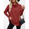 imageANRABESS Womens Oversized Sweater Turtleneck Long Sleeve Casual Knit Tunic Pullover Sweaters Tops 2025 Fall Winter OutfitsBrick Red