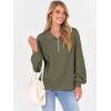 imageANRABESS Womens Oversized Sweatshirts Quarter Zip Long Sleeve Comfy Casual Boxy Pullover Tops 2025 Fall Trendy Y2K OutfitsArmy Green
