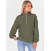 imageANRABESS Womens Oversized Sweatshirts Quarter Zip Long Sleeve Comfy Casual Boxy Pullover Tops 2025 Fall Trendy Y2K OutfitsArmy Green