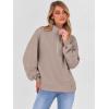 imageANRABESS Womens Oversized Sweatshirts Quarter Zip Long Sleeve Comfy Casual Boxy Pullover Tops 2025 Fall Trendy Y2K OutfitsKhaki