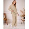 imageANRABESS Womens Pajama Fuzzy Fleece 2 Piece Long Sleeve Top Wide Leg Pants Lounge Matching Pj Sets 2025 Fall Winter OutfitsLight Khaki
