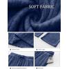 imageANRABESS Womens Ribbed Knit Lounge Pajama Pants Soft Fuzzy Comfy Straight Leg Drawstring Fall Loose Pj Bottoms with PocketsDark Blue