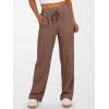 imageANRABESS Womens Ribbed Knit Lounge Pajama Pants Soft Fuzzy Comfy Straight Leg Drawstring Fall Loose Pj Bottoms with PocketsDark Brown