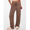 imageANRABESS Womens Ribbed Knit Lounge Pajama Pants Soft Fuzzy Comfy Straight Leg Drawstring Fall Loose Pj Bottoms with PocketsDark Brown