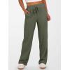 imageANRABESS Womens Ribbed Knit Lounge Pajama Pants Soft Fuzzy Comfy Straight Leg Drawstring Fall Loose Pj Bottoms with PocketsDeep Green